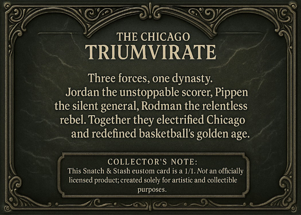 Bulls Dynasty Trio – Jordan / Pippen / Rodman (Custom Card)