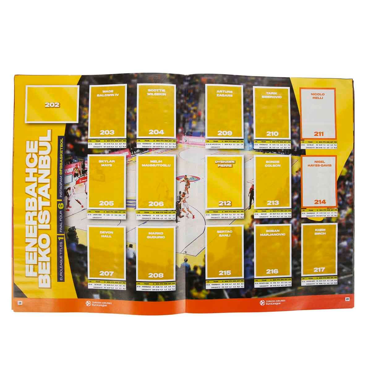 Panini 2024-25 Turkish Airlines Euroleague Çıkartma Albümü