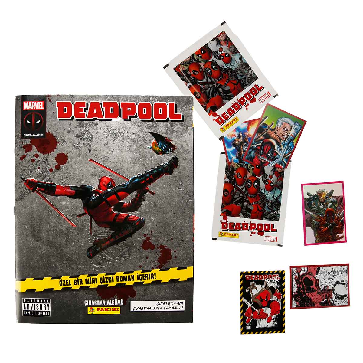 Panini Marvel Deadpool Çıkartma Albümü + 2 Paket Sticker