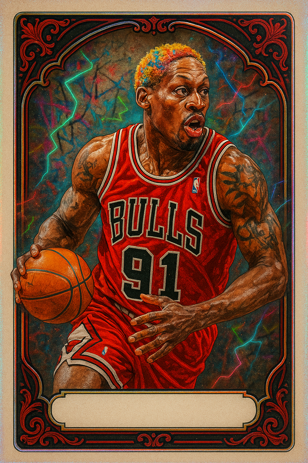 Dennis Rodman – The Worm Custom Trading Card