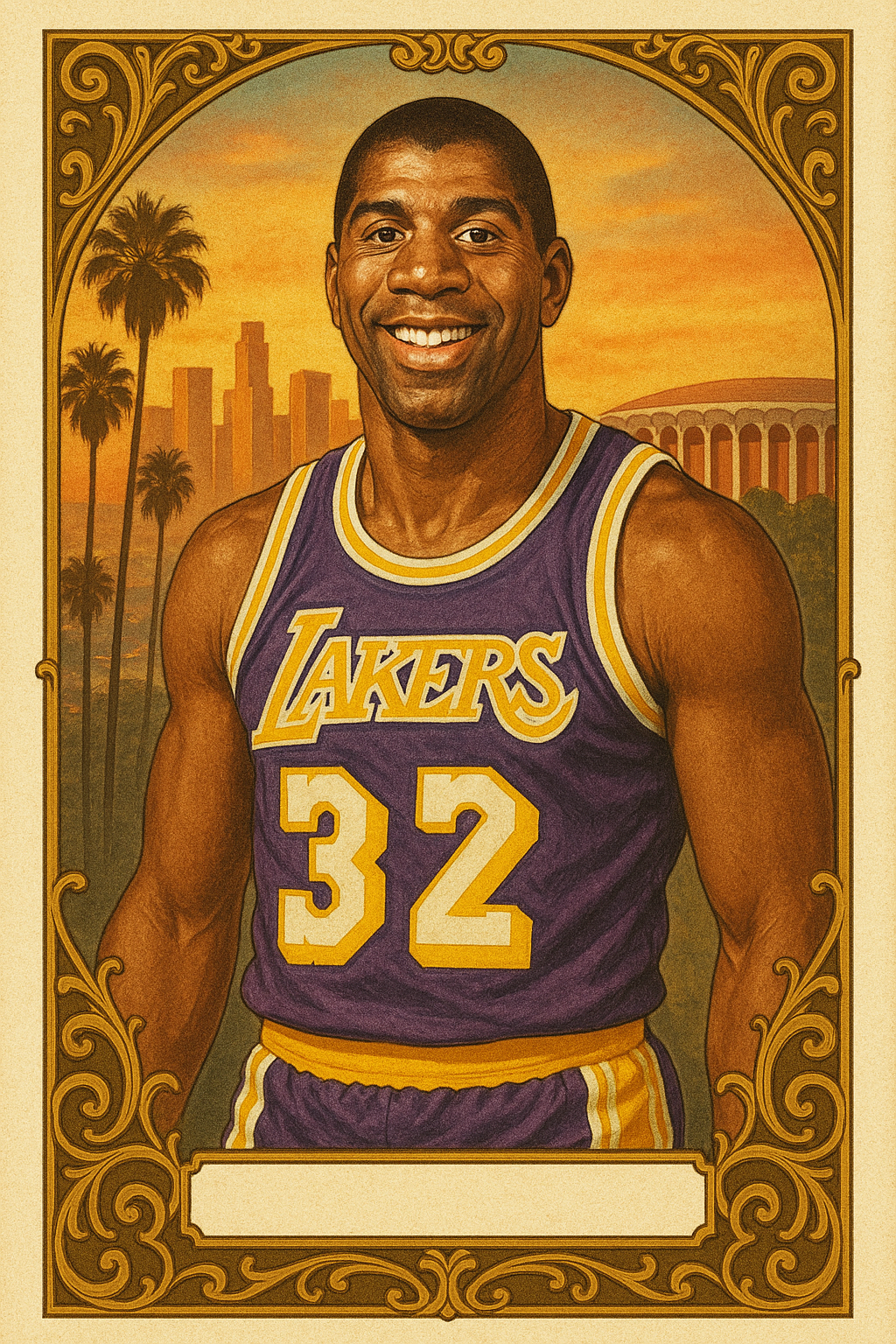 Magic Johnson – Showtime Custom Trading Card